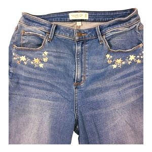 Abercrombie & Fitch Curve Love High Rise Skinny Jeans Sz 14 Short